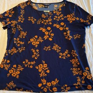 Liz Claiborne Career Floral Short Sleeve Top , S , $13